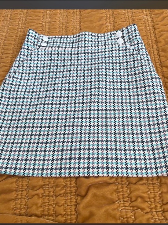 Veronica Beard Dresses & Skirts - Veronica Beard Arezzo Turquoise Houndstooth Mini Skirt